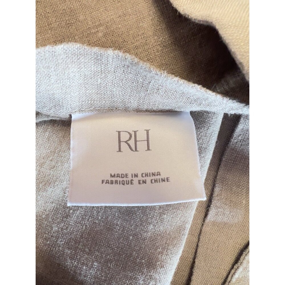 RESTORATION HARDWARE Pillow Sham Stonewashed Belgian Linen Gray Pair Luxury Bed - Picture 12 of 12